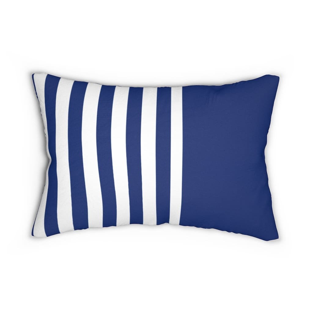 Uniquely You Decorative Lumbar Throw Pillow, Blue And White Striped Pattern-Uniquely You | iPFY-14" × 20"-Urbanheer