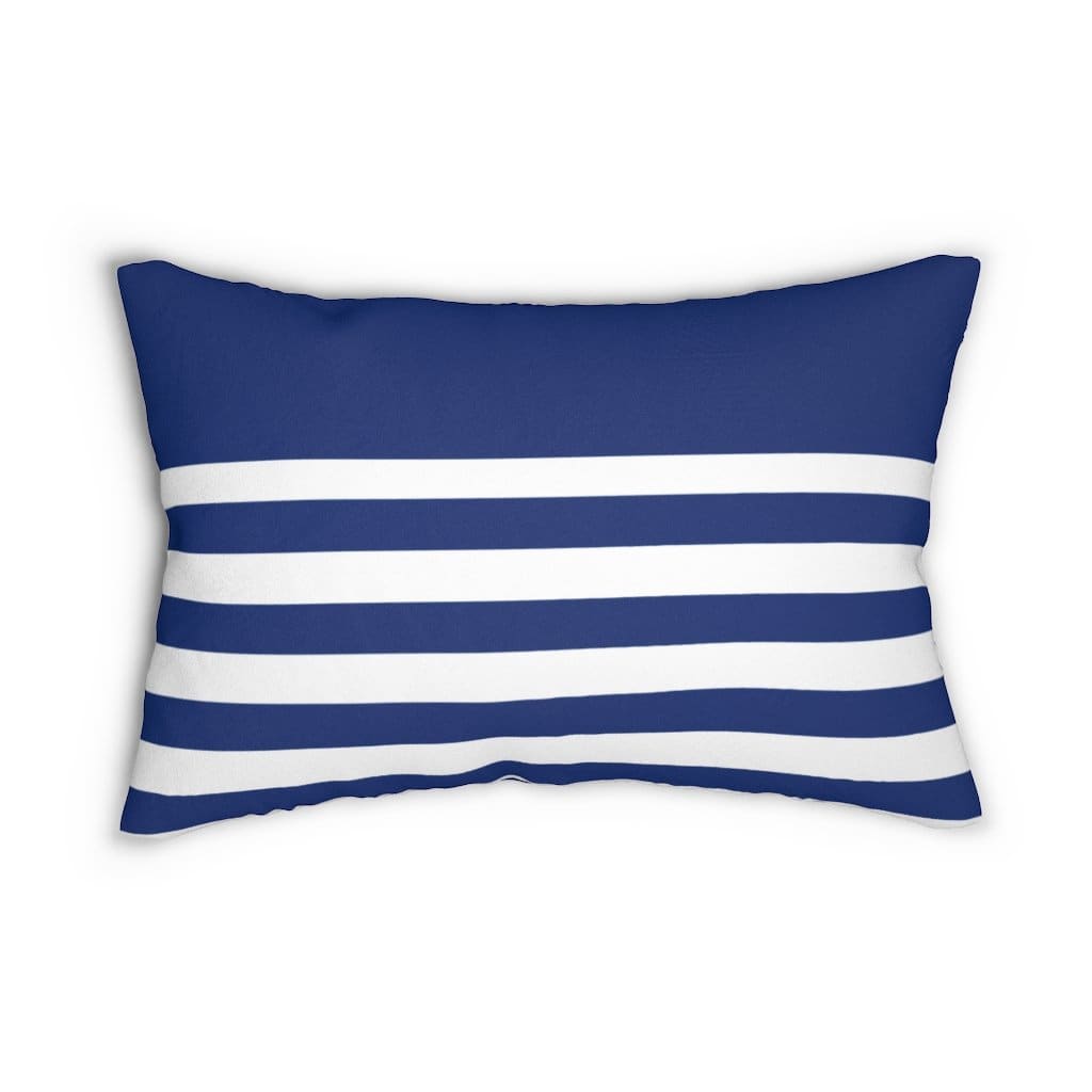 Uniquely You Decorative Lumbar Throw Pillow, Blue And White Striped Pattern-Uniquely You | iPFY-14" × 20"-Urbanheer