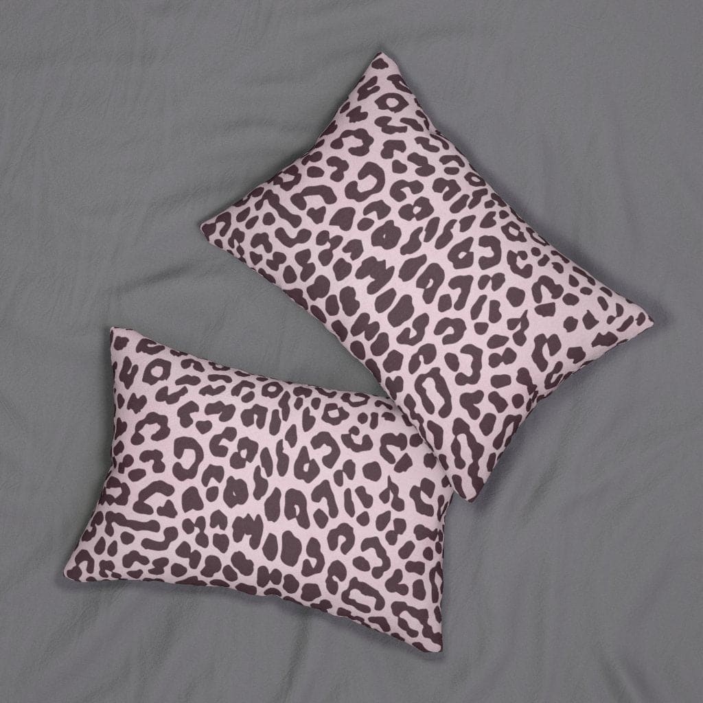 Decorative Throw Pillow - Double Sided Sofa Pillow / Leopard - Pink/Black-Uniquely You | iPFY-14" × 20"-Urbanheer