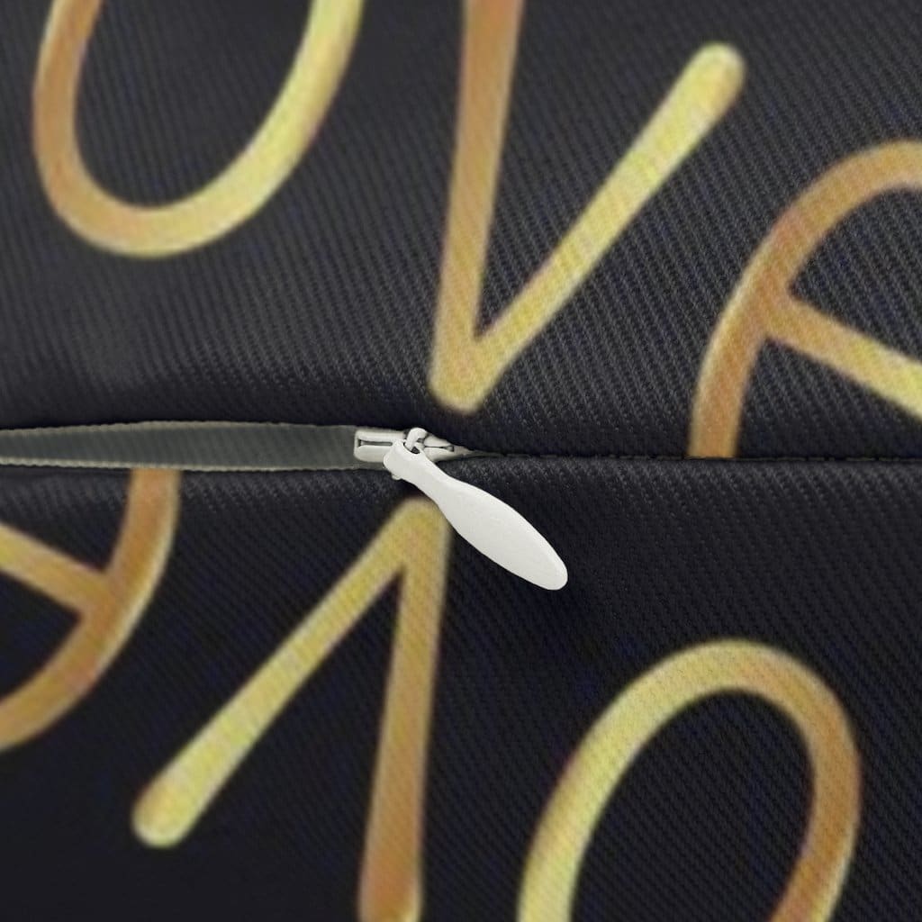 Decorative Throw Pillow - Double Sided Sofa Pillow / Love Love - Black/Beige-Uniquely You | iPFY-14" × 20"-Urbanheer