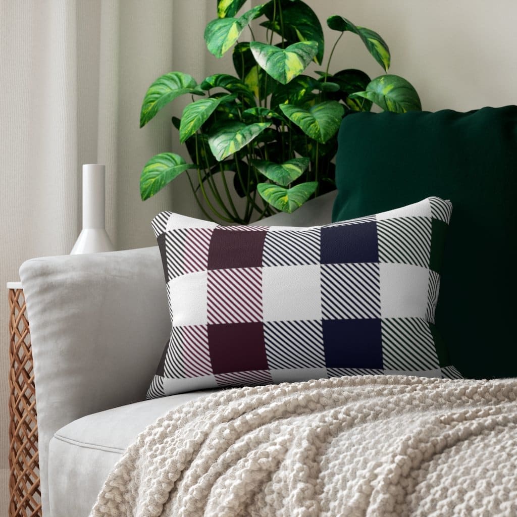 Decorative Throw Pillow - Double Sided Sofa Pillow / Tartan Plaid - Multicolor-Uniquely You | iPFY-14" × 20"-Urbanheer