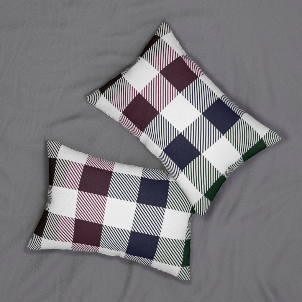 Decorative Throw Pillow - Double Sided Sofa Pillow / Tartan Plaid - Multicolor-Uniquely You | iPFY-14" × 20"-Urbanheer