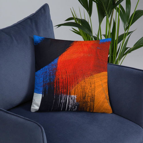 Decorative Throw Pillow - Multicolor Abstract Accent Pillow - P587273
