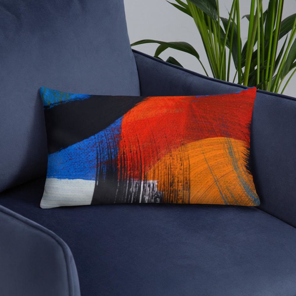 Decorative Throw Pillow - Multicolor Abstract Accent Pillow - P587273-Uniquely You | iPFL-20×12-Urbanheer
