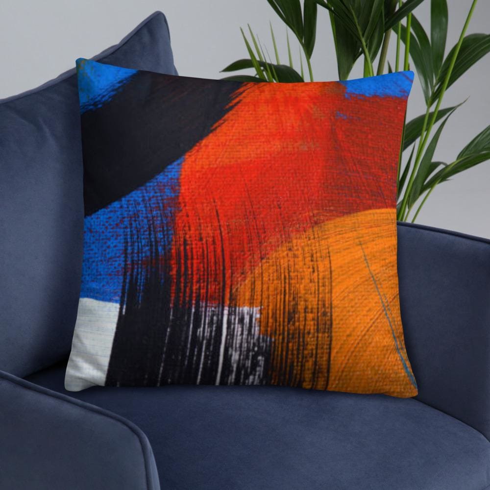Decorative Throw Pillow - Multicolor Abstract Accent Pillow - P587273-Uniquely You | iPFL-22×22-Urbanheer