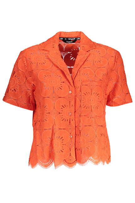 Desigual Orange Women'S Short Sleeved Shirt-DESIGUAL-Urbanheer