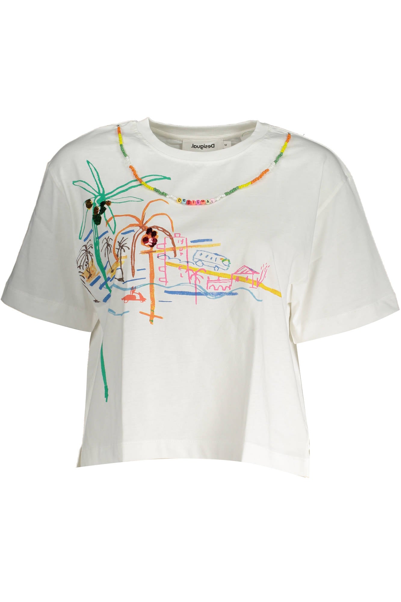 Desigual Women'S Short Sleeve T-Shirt White-DESIGUAL-WHITE-S-Urbanheer