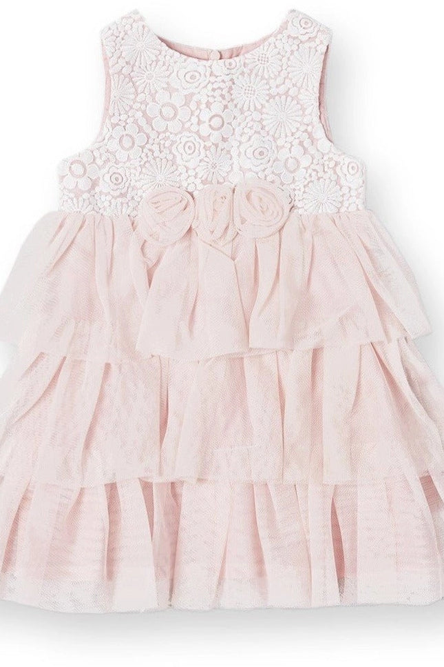 Blush Tulle Lace Dress.