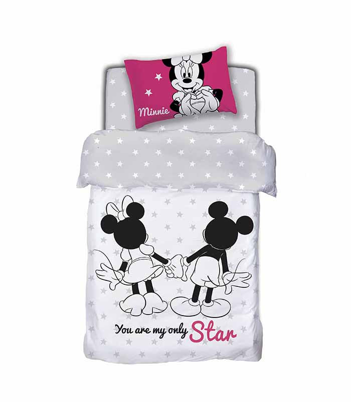 Disney Minnie Mouse My Star 3-Piece Cotton Bedding Set - Twin/Full-Disney-Urbanheer