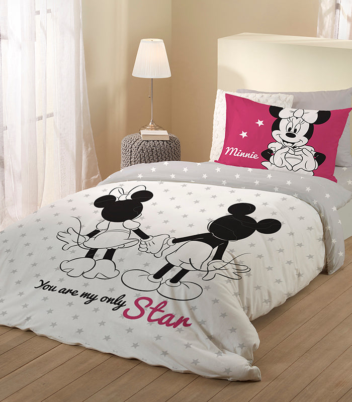 Disney Minnie Mouse My Star 3-Piece Cotton Bedding Set - Twin/Full-Disney-Urbanheer