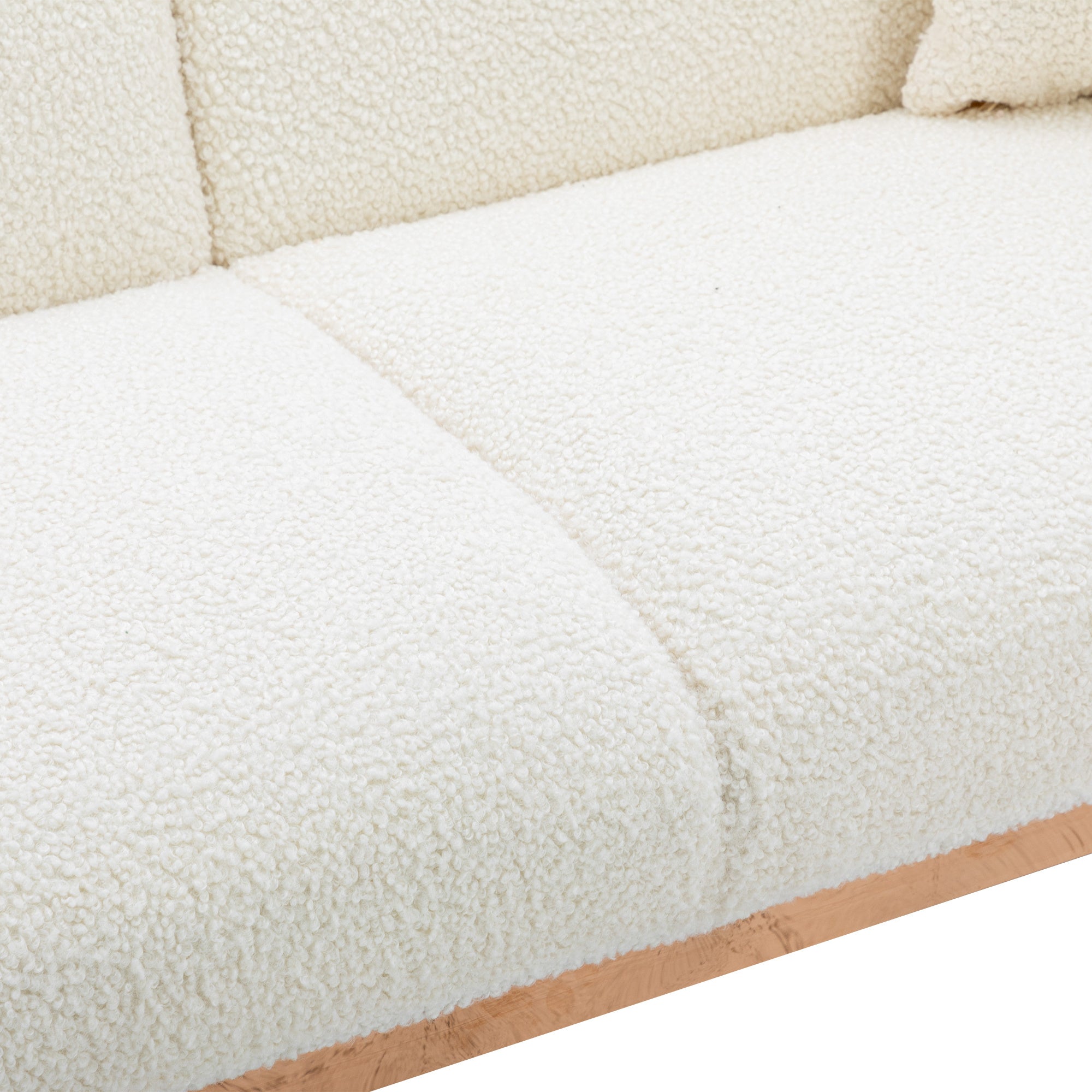 Velvet Accent Loveseat Sofa With Metal Feet-Sofas-D BlakHom-as Pic-Urbanheer