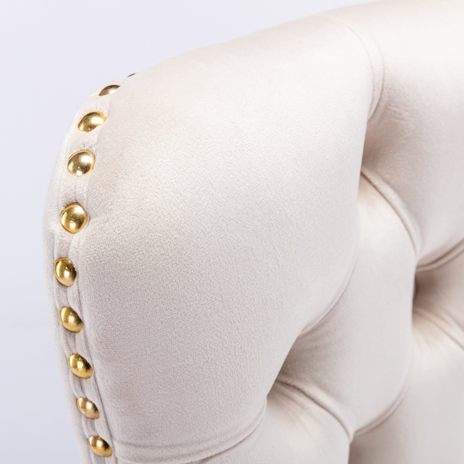 Set Of 2 Thick Golden Swivel Velvet Barstools-Table & Bar Stools-D BlakHom-Urbanheer