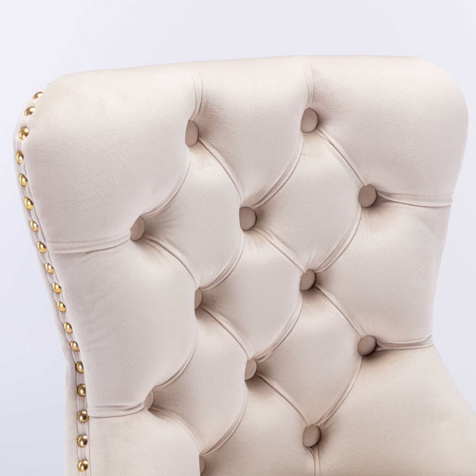 Set Of 2 Thick Golden Swivel Velvet Barstools-Table & Bar Stools-D BlakHom-Urbanheer