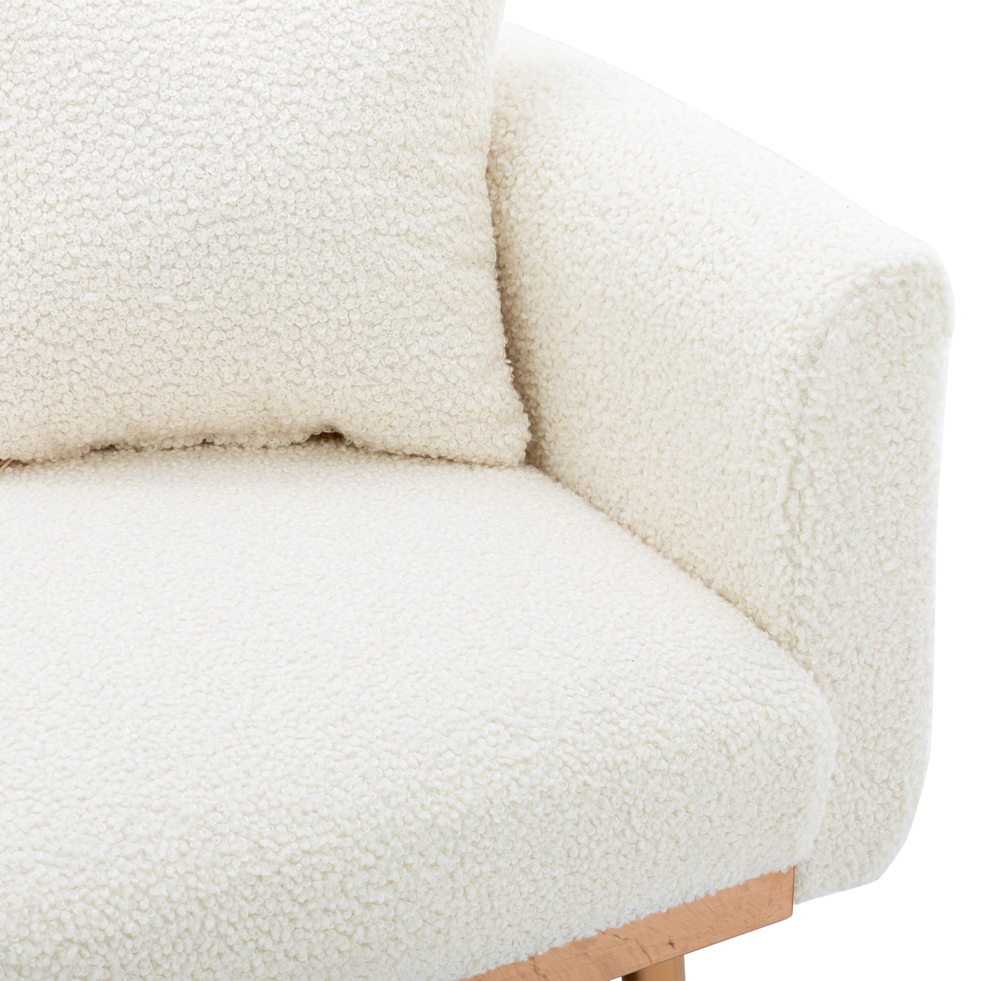 Velvet Accent Loveseat Sofa With Metal Feet-Sofas-D BlakHom-as Pic-Urbanheer