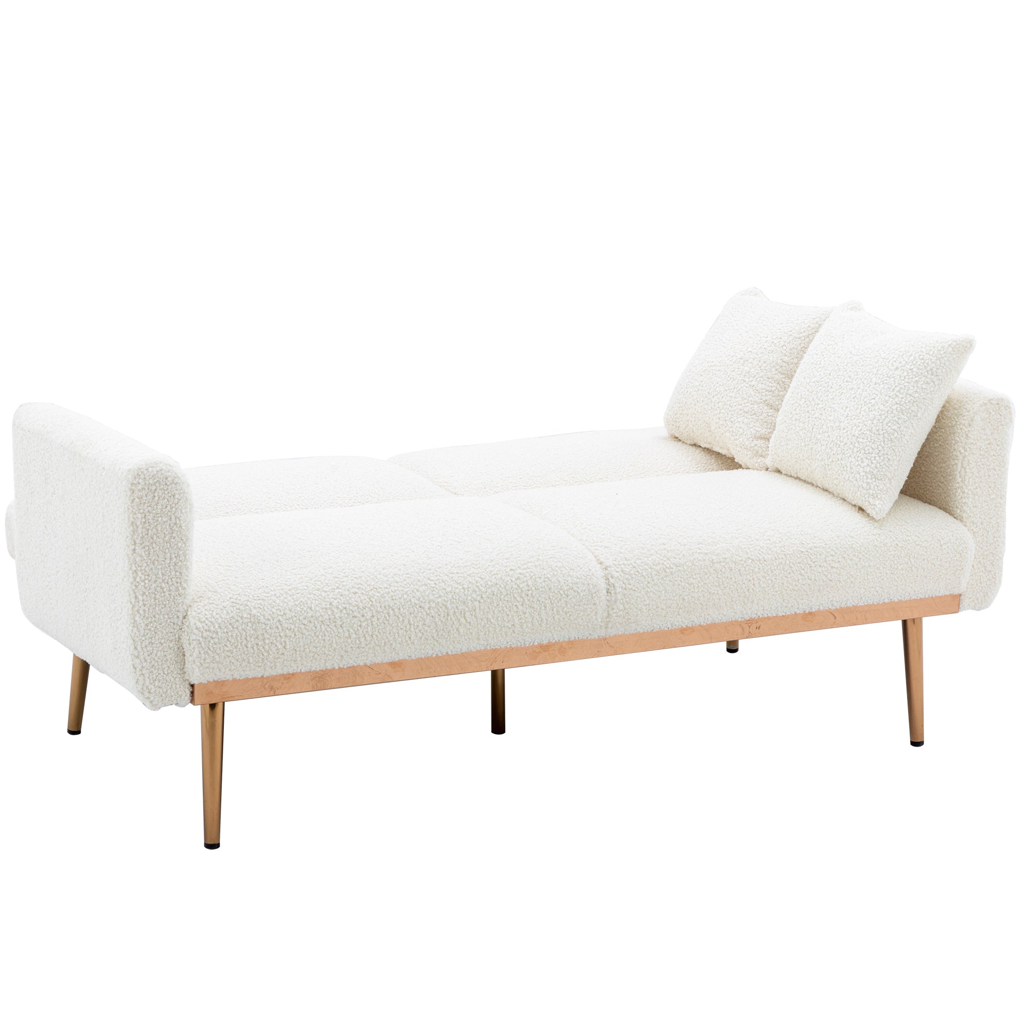 Velvet Accent Loveseat Sofa With Metal Feet-Sofas-D BlakHom-as Pic-Urbanheer