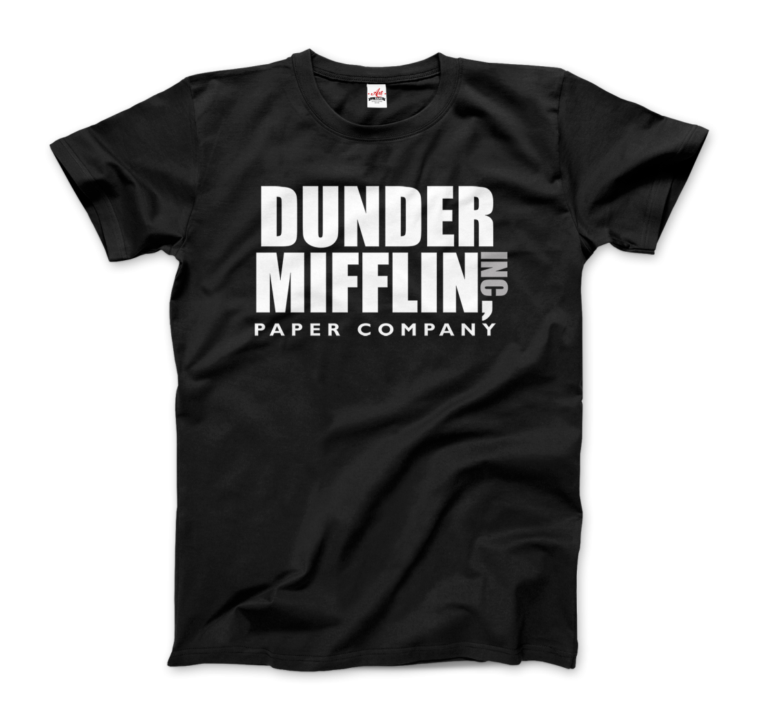 Dunder Mifflin Paper Company, Inc From The Office T-Shirt-Art-O-Rama Shop-Men (Unisex)-Black-S-Urbanheer