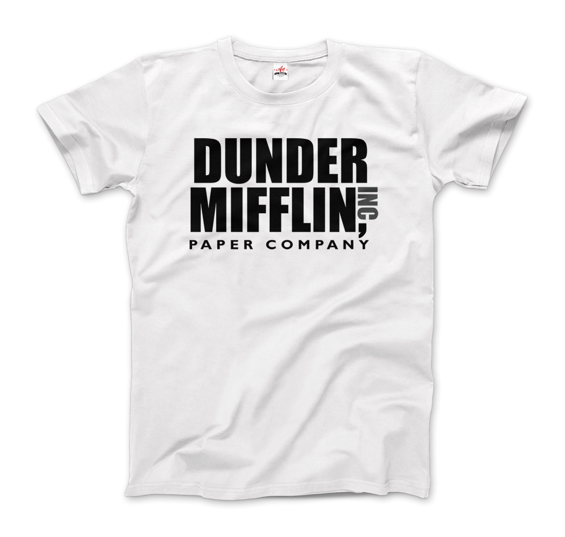 Dunder Mifflin Paper Company, Inc From The Office T-Shirt-Art-O-Rama Shop-Men (Unisex)-White-S-Urbanheer