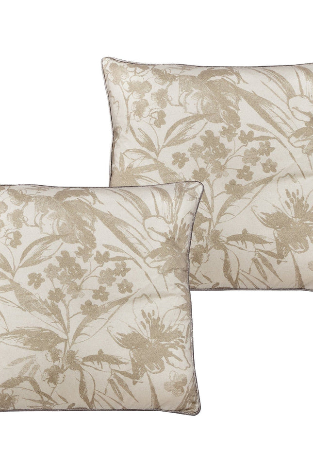 Jacquard Floral Gold Nature Comforter - 7 Piece Set-Bedding-linen mart-Urbanheer