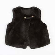72166 BLACK Furry Vest-doe a dear-4T-Urbanheer