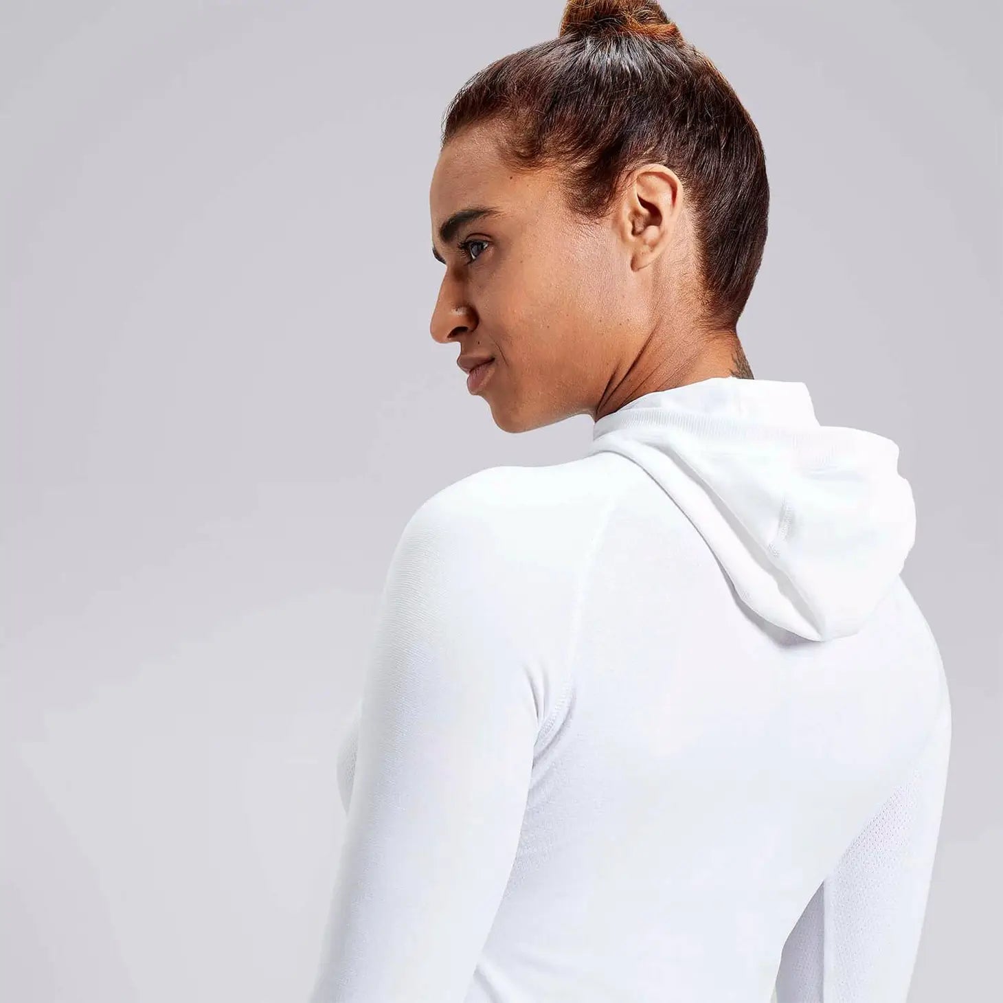 Female Cross X Seamless Hoodie - White-Clothing - Women-HPE Activewear-White-M-Urbanheer