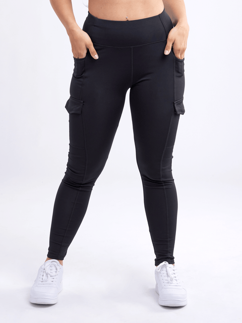High-Waisted Leggings with Side Cargo Pockets-JupiterGear-French Camo-Small / Medium-Urbanheer