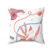 Uniquely You Decorative Throw Pillow Cover, Beach Seashell Coral Pattern-Uniquely You | iPFY-20" × 20"-Urbanheer