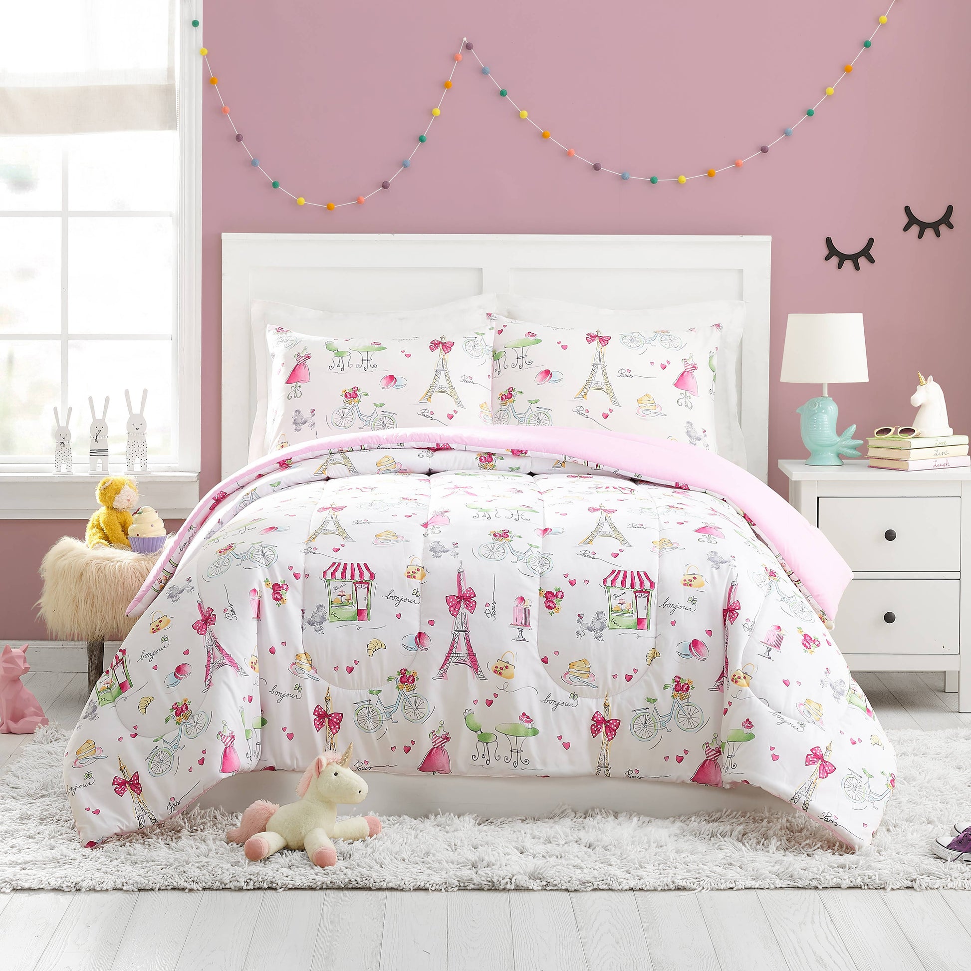 Pretty In Paris Comforter Set By Urban Playground-Peking Handicraft-Full/Queen-Urbanheer