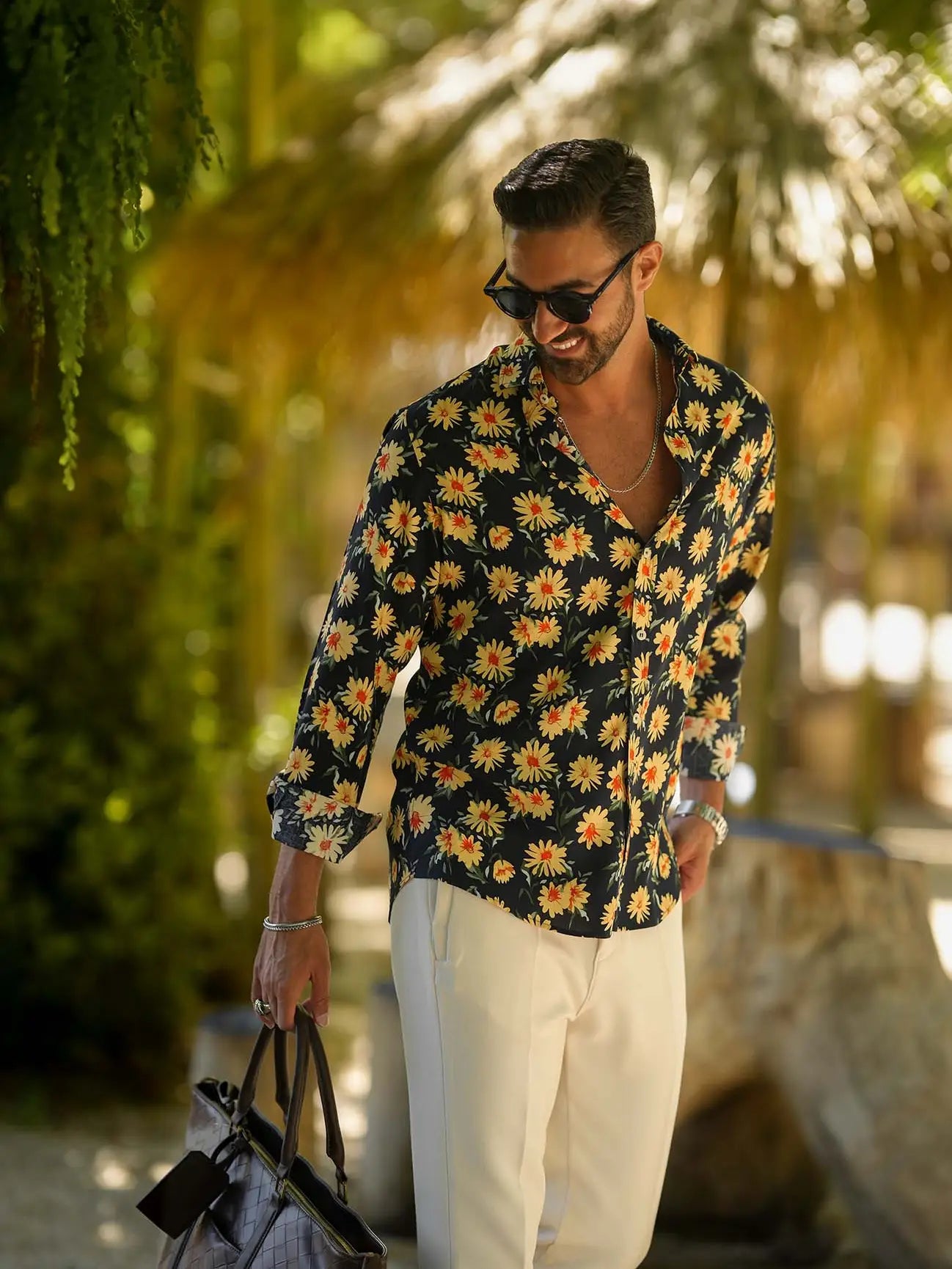 Floral Print Shirt Men'S Shirt-Clothing - Men-Donato-S-Urbanheer