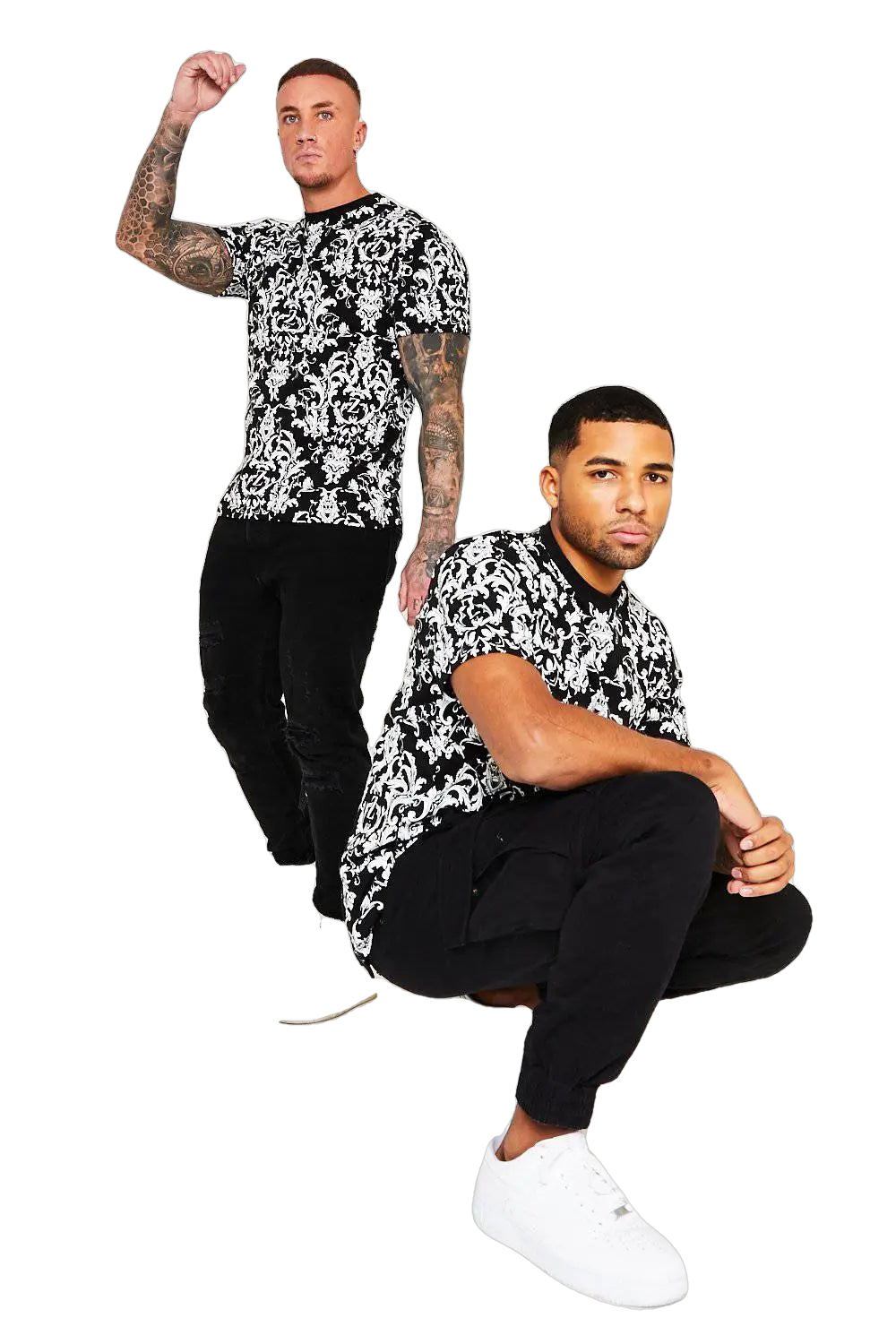 Men's T-Shirt - Black/White - Milano Ready-Clothing - Men-Zanouchi-S-Urbanheer