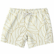 Abstract Gold Leaf 5.5" Men Swim Shorts-Subliminator-XS-Urbanheer