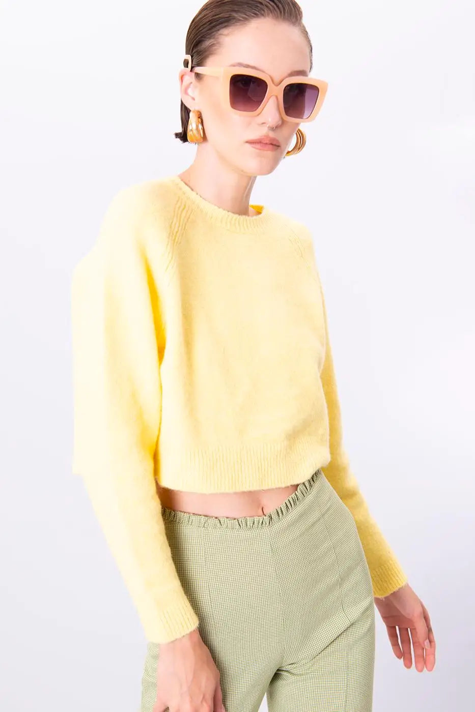 Yellow Knitwear Sweater-BSL-XS-Urbanheer