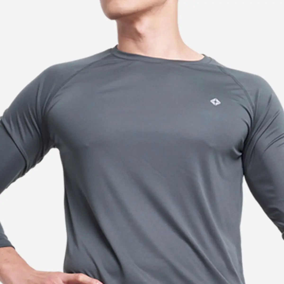 Tm Men Workout Long Sleeve T-Shirt - Gray-Clothing - Men-Thousand Miles-XS-Urbanheer