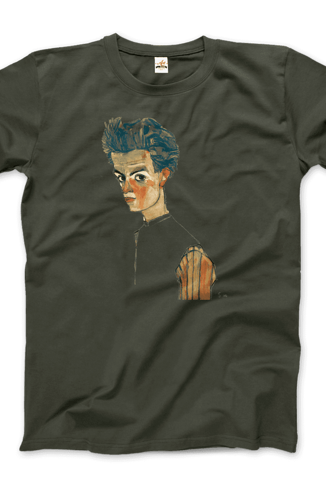 Egon Schiele Self-Portrait, Art T-Shirt-Art-O-Rama Shop-Urbanheer