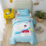 Elephant Blue White Bedding Set 3-Piece Organic Cotton Fits Crib And Toddler Bedding Set-Baby Bedding Design-Urbanheer