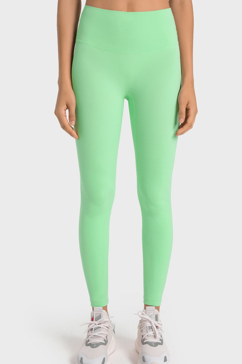 High-Rise Wide Waistband Yoga Leggings-Street 360-Green-4-Urbanheer