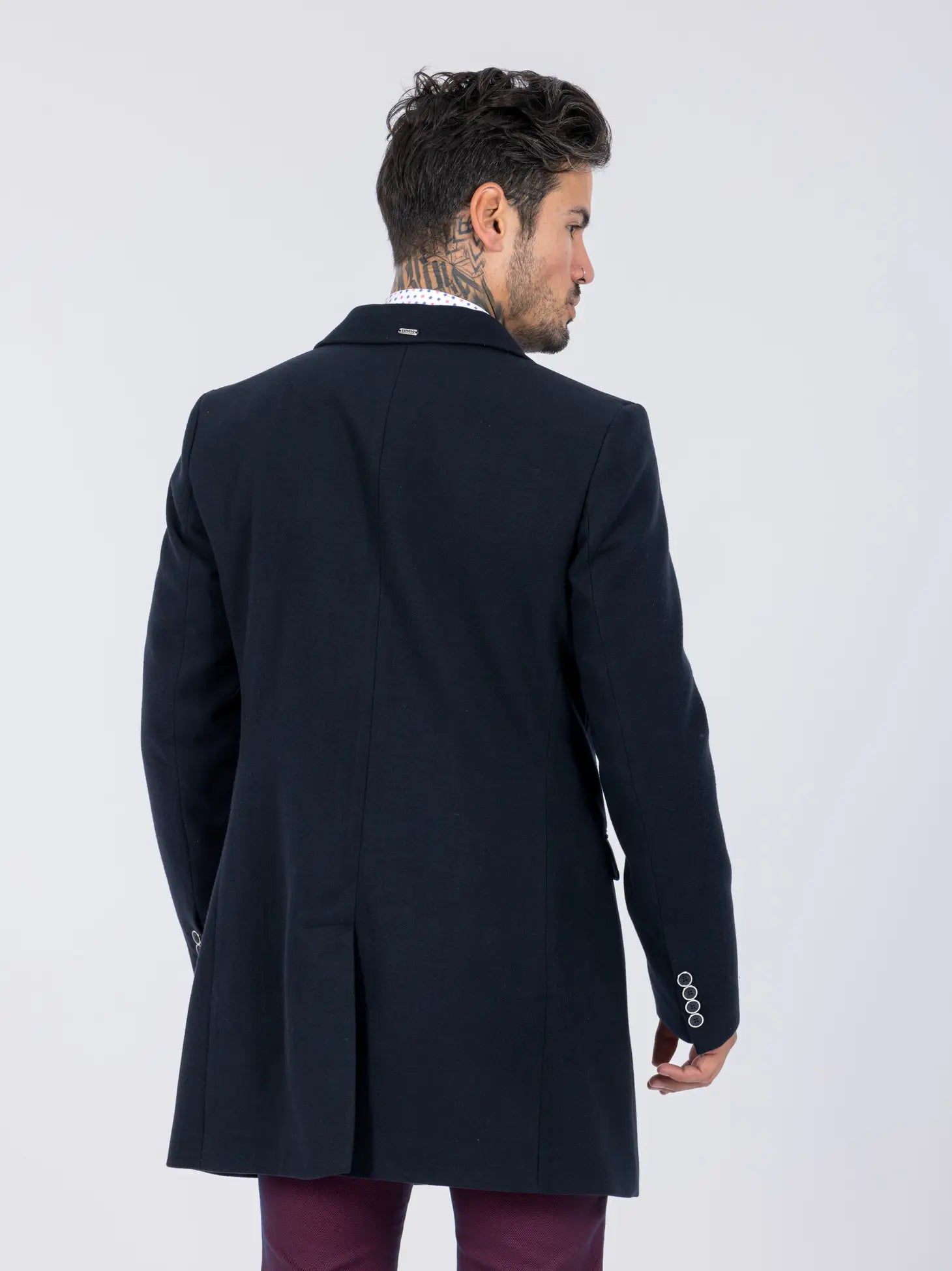 Drie Kleure Smk Overcoat - Marinho-Clothing - Men-SMK Denim&Co-S-Marinho-Urbanheer