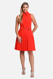 Laura Sleeveless Dress - Red-Avoure Couture-S-Urbanheer