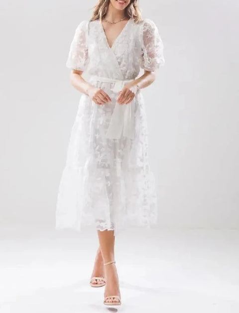 A Textured Midi Dress.-FLYING TOMATO-S-Urbanheer