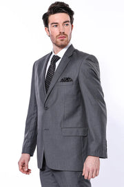 Regular Cut Plain Suit-Clothing-Wessi-36-Grey-Urbanheer