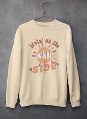 Livin' On The Bright Side Sweat Shirt-Merch Mallow-Small-White-Urbanheer