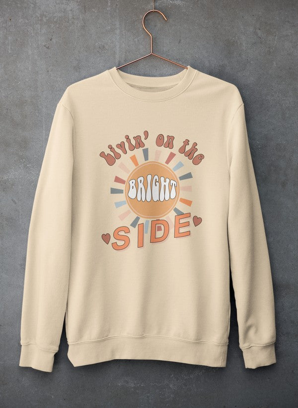 Livin' On The Bright Side Sweat Shirt-Merch Mallow-Small-White-Urbanheer