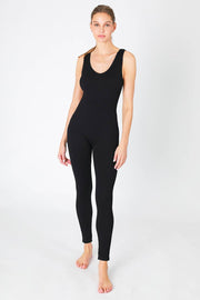 Reversible V-Neck Jumpsuit-NIKIBIKI-Black-Urbanheer