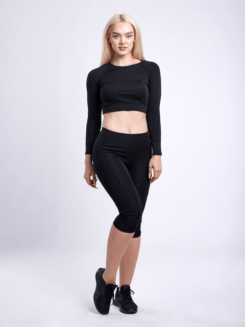 Mid-Rise Capri Fitness Leggings with Side Pockets-JupiterGear-Rose Dust-Small / Medium-Urbanheer