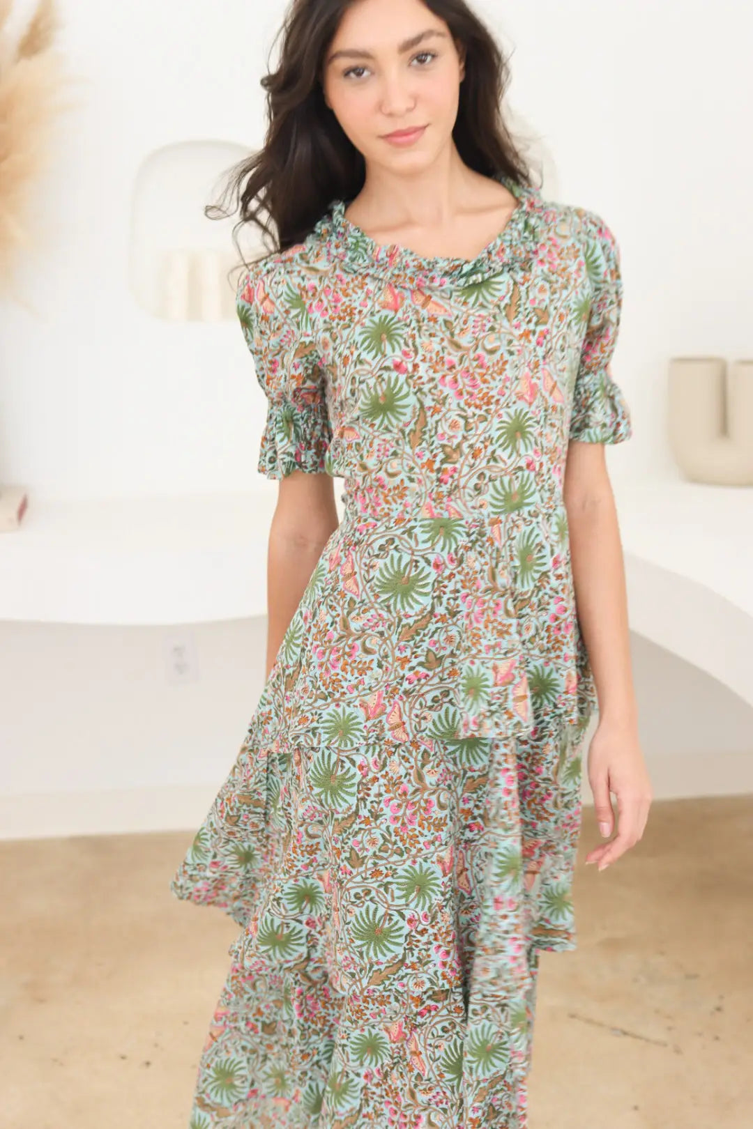 Lux Palm Springs Cotton Dress - Natural, Eco Friendly-Carolina Benoit-XS-Urbanheer