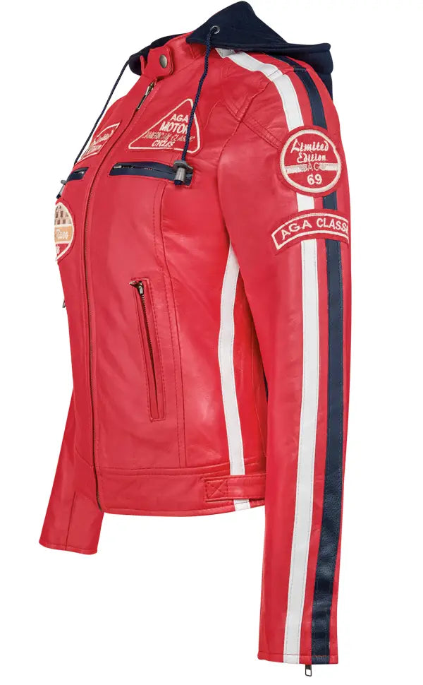 Urban Sixty Six Biker Lamb Skin Jacket-Apparel & Accessories-Urban 5884-S-Urbanheer