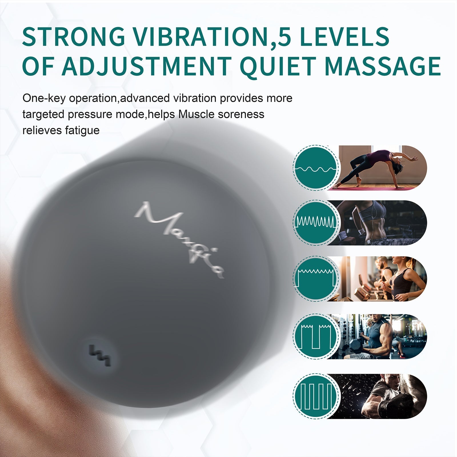 Maxgia Electric Massage Ball, Single Ball, 3 Colors Set (Gray, Purple,   Urbanheer