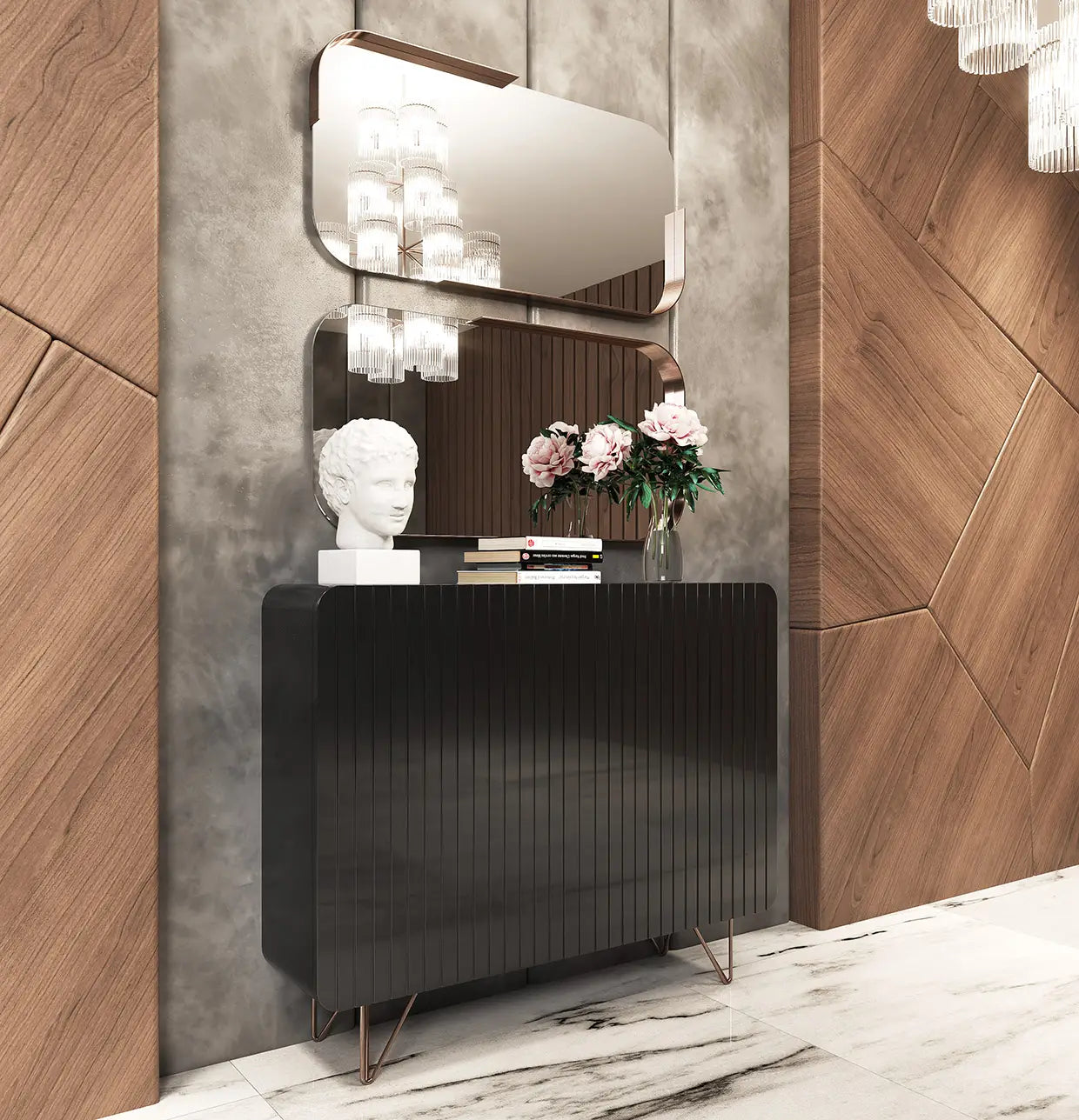 Unique Shoe Cabinet-Franco Furniture-47.2″ x 11.4″ x 39.4″ (120 x 29 x 100 cm)-Urbanheer