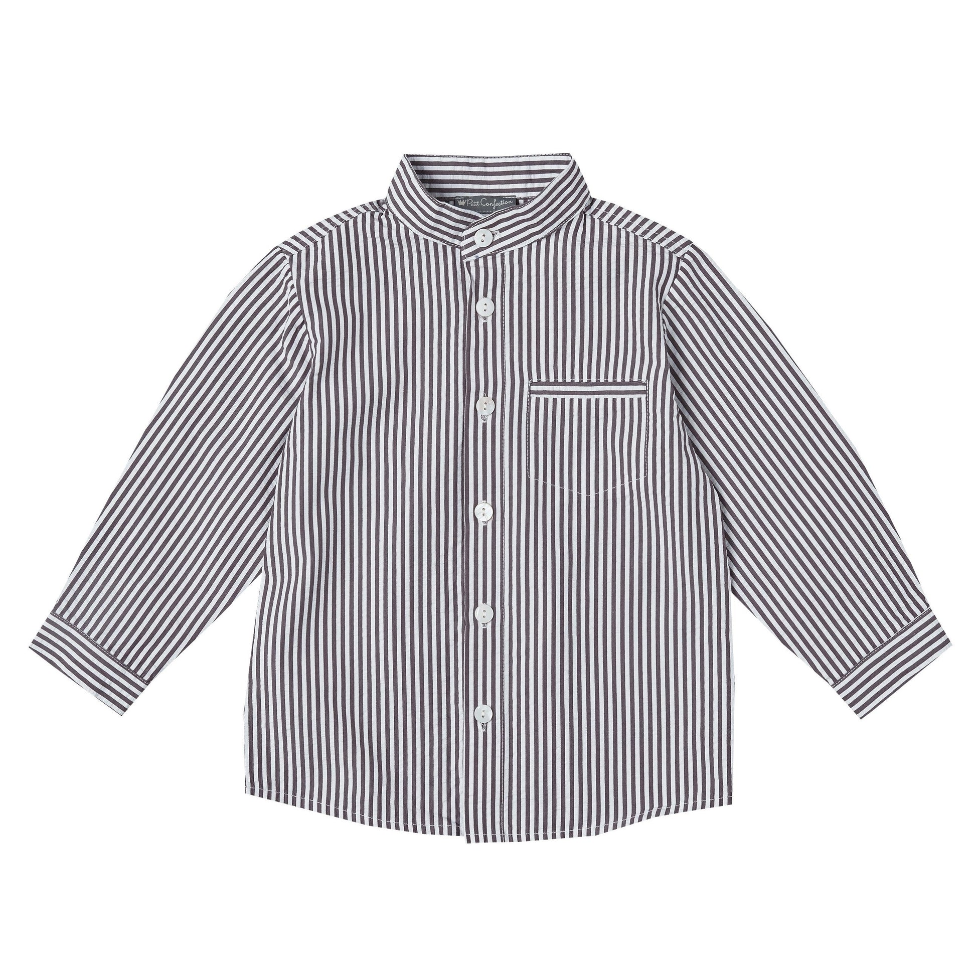 Seersucker Long-Sleeve Shirt.-Petit confection-12M-Urbanheer