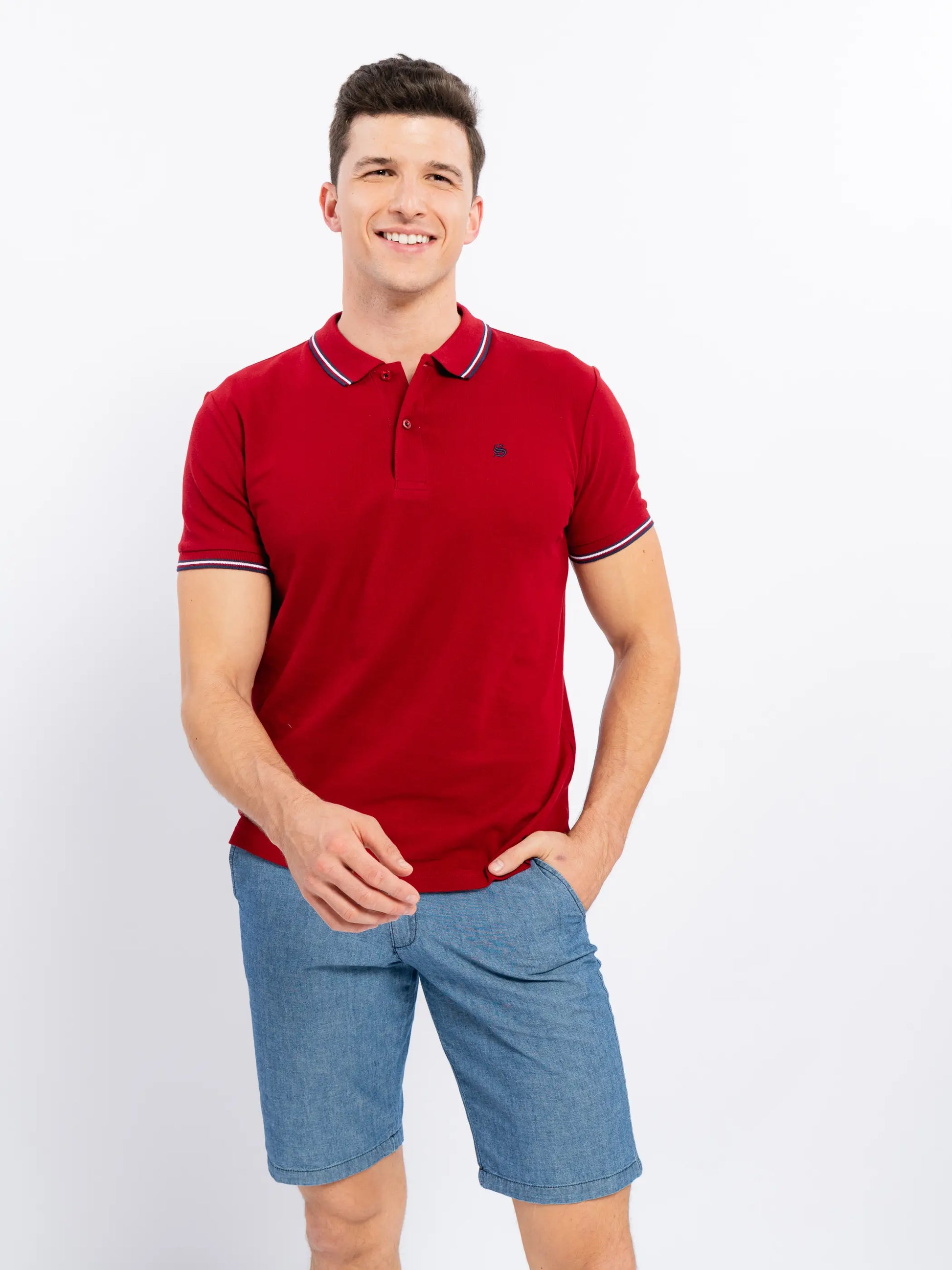 Burgundy Polo T-Shirt-Dresses-SMF-S-Urbanheer