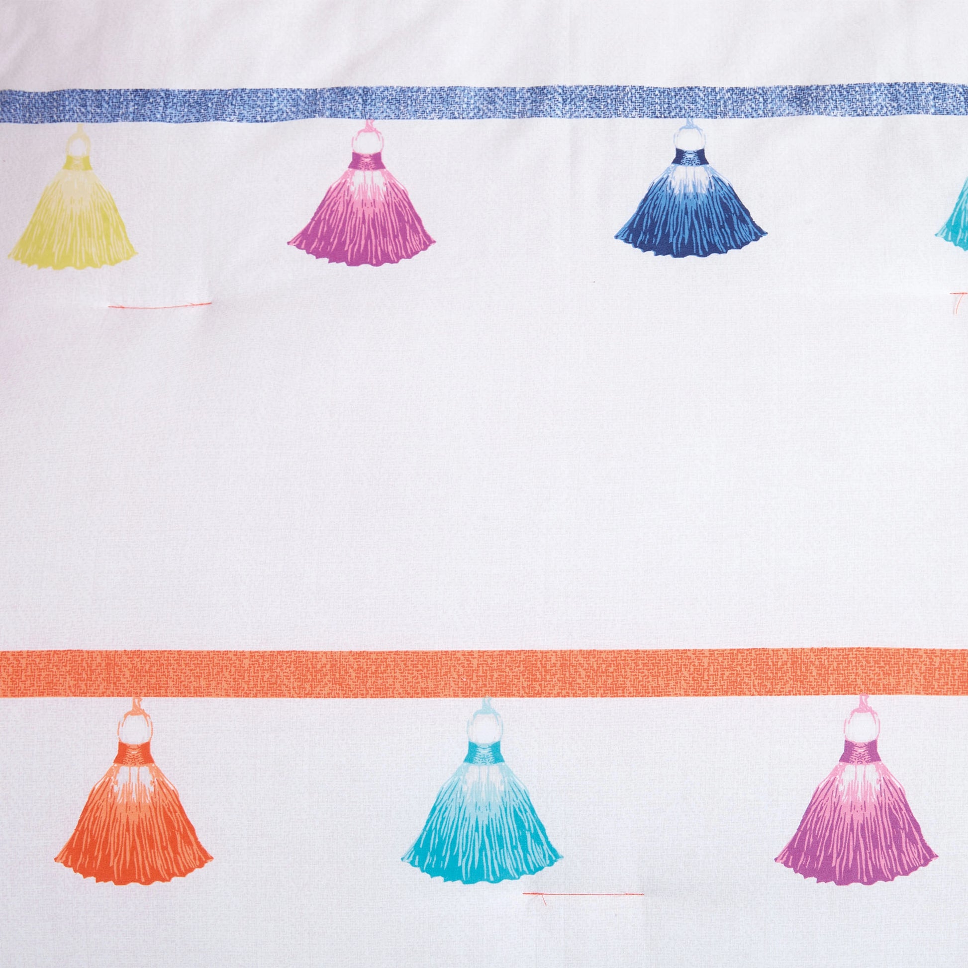 Painted Tassel Comforter Set - 4 Pieces.-peking handicraft-Twin-Urbanheer